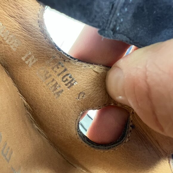 Jeffrey Campbell Leigh blue suede cross strap wedge shoes - Picture 11 of 12